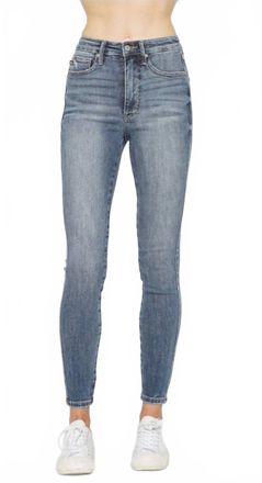 Judy Blue Tummy Control Contrast Wash Skinny Jeans In Medium Wash