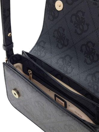 Guess Womens Crossbody Bag Coal Logo Polyurethane - Crossbody-Bags