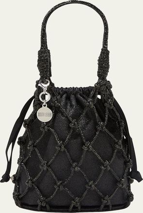 Judith Leiber Sparkle Crystal Net Top-Handle Bag