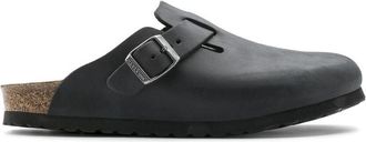 Birkenstock Boston - Dames - Slip ons - Zwart - 44 EU - Leer - Schoenen
