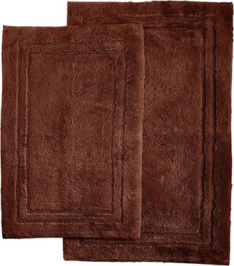 Superior Luxurious Set of 2 Non-Skid Cotton Bath Rugs