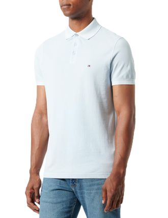 Tommy Hilfiger Mens Garment DYE REG Polo MW0MW34757, Blue, XL