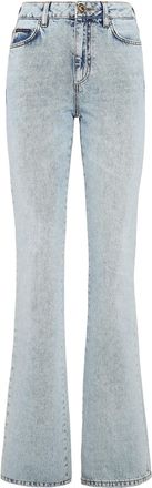 Philipp Plein Denim High wasted flare Skull