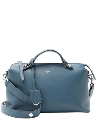 Fendi Blue Calfskin By The Way Mini Boston Bag (Authentic Pre-Loved)