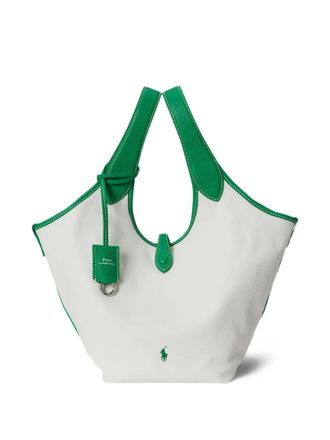 Polo Ralph Lauren Borsa tote in tela - Bianco