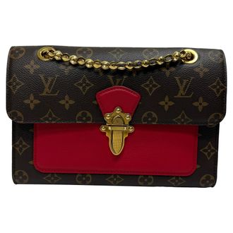 Louis Vuitton Pre-owned Womens Victoire Monogram Chain Shoulder Bag in Brown Coated Canvas - One Size