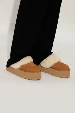 UGG Funkette Suede Platform Boots, Womens, Brown