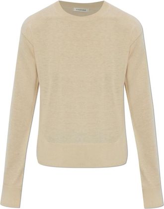 By Malene Birger Mantea Sweater - Dames - Ronde hals truien - Beige - L - Wol - Truien & Vesten