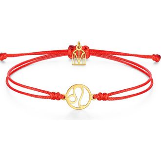 Mantra Zodiac Thread Bracelet in Leo Yellow Gold at Nordstrom