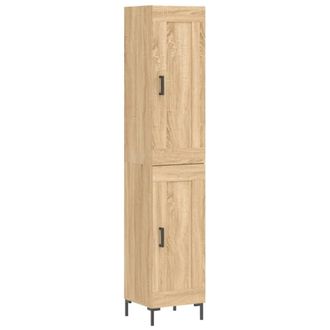 Berkfield Home Highboard Sonoma Oak 34.5x34x180 cm Engineered Wood in Brown