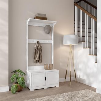 Vicco Perchero Lysa, Blanco, 80 X 180 Cm Con 2 Puertas Vicco