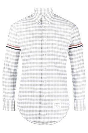 Thom Browne GINGHAM CHECK OXFORD SHIRT Size: 1, colour: GREY