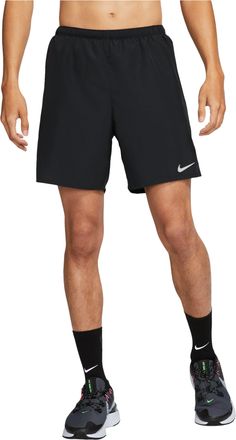 Nike Mens Nike Solid Color Logo Casual Running Sports Black Shorts CZ9061-010