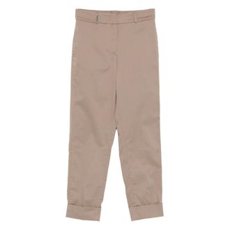 PESERICO Peserico, Cropped Trousers, female, Brown, Size: 3XL Cuffed Trousers