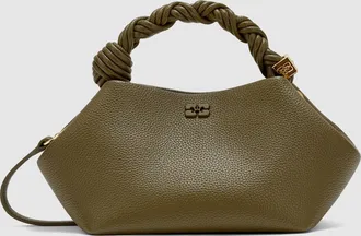 Ganni Sac Small Bou Grained Military Olive