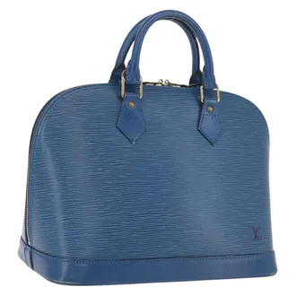 Louis Vuitton Alma Epi Leather Blue Leather Handbag (Pre-Owned)