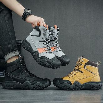 Generic YUJIEBB Winter Mens Hiking Shoes Lightweight Anti Slip Mens Boots Outdoor Sneakers Comfortable Climbing Trekking Camping Shoes