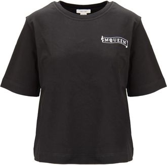 Alexander McQueen T-Shirts - Dames - T-shirts - Zwart - M - Katoen - Tops