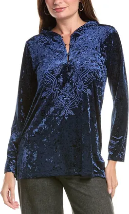 Johnny Was Crushed Velvet Pull-On Hoodie