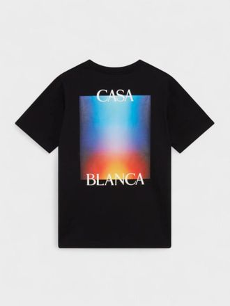 Casablanca Gradient Stacked Logo Zwart T-shirt