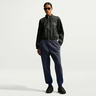 Nike Womens Studio Fleece Medium Weight Mid-Rise Jogger Pants in Grey | IR8306-013
