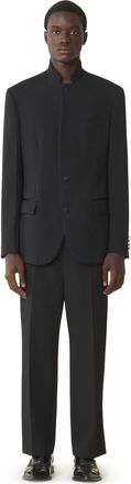 Lanvin Black Wool Jacket With Stand-Up Collar at Nordstrom, Size 50