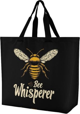 Generic Bee Whisperer Reusable Shopping Bags Large Capacity Grocery Bag Heavy Duty Tote for Women 40x40x16cm