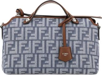 Fendi By The Way Soft Medium Denim-Effect Ff Jacquard Bags