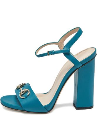Gucci Horsebit leather sandals - women - Calf Leather/Calf Leather/Calf Leather - 37.5 - Blue