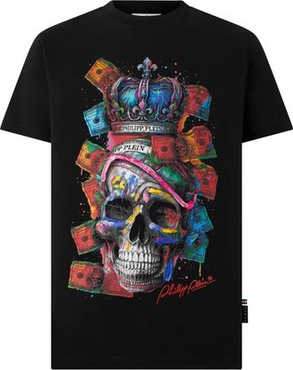 Philipp Plein T-Shirt Round Neck Ss Skull - Tops - Hombre - Negro - 2XL