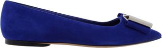 Ferragamo Lena Bow Ballerina Flats, Size 7 C