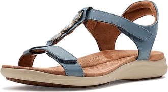 Clarks Kitly Gem Womens Sandals Denim Blue Leather : 5.5 B - Medium