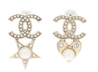 Chanel Crystal Embellished Drop Earrimgs