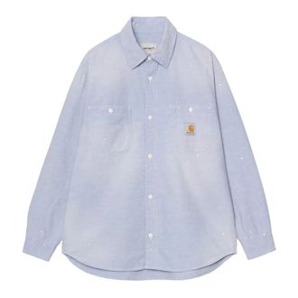 Carhartt Work in Progress Overhemden, Heren, Blauw, S, Katoen, L/S Painter Shirt