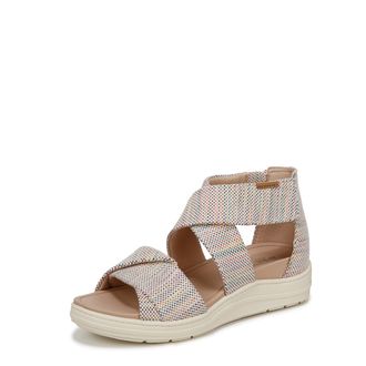 Dr. Scholls Womens Time Off Fun Sandal, Natural Beige Rainbow, 7 UK