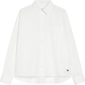 Max Mara Oversized Katoenen Poplin Shirt Wit - Dames - Overhemden - Wit - XS - Katoen - Overhemden