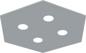 Lumicom Lumicom - River Hex 4x Plaf&oacute;n Monocolor Mate