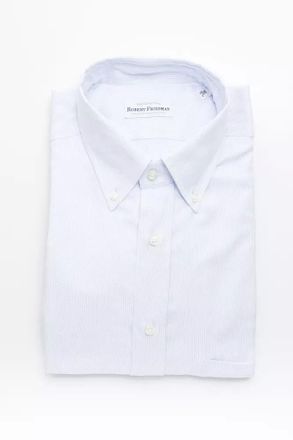 Robert Friedman Light Blue Cotton Men Mens Shirt