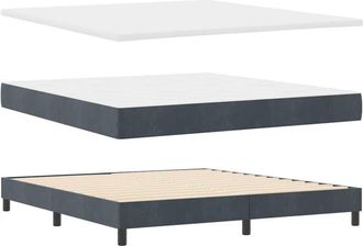 vidaXL Cama Con Somier Y Colch&oacute;n Negra 100x200 Cm Terciopelo Vidaxl