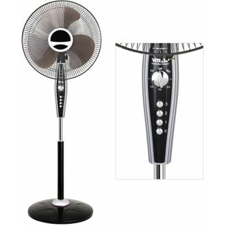 Bauer Ventilatore a Piantana 40Cm Oscillante con Timer in Abs 3 Velocita 40W