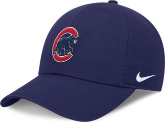 Nike Chicago Cubs Evergreen Club Nike Mens MLB Adjustable Hat in Blue | NB014EUEJ-BEK