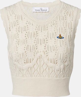 Vivienne Westwood Ella cropped cotton sweater vest