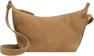 Etrier Cavalier Nubuck Schoudertas - Dames - Tassen - Bruin - Maat: ONE Size Leer