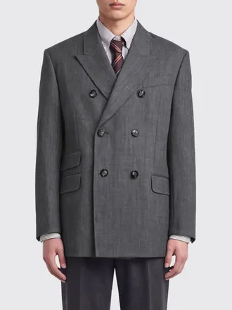 Ami Double-Breasted Virgin Wool Blazer with Peak Lapels