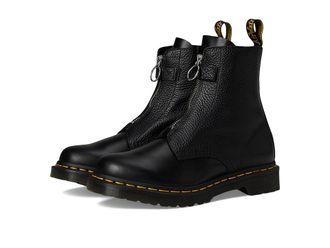 Dr. Martens 1460 Pascal Front Zip Leather Boots Womens Boots Black : UK 6 (US Womens 8) M