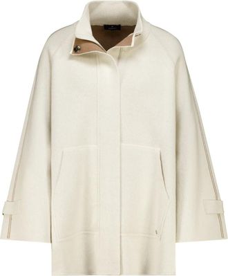 Monari Dubbelzijdige gebreide vest - Dames - Jassen - Beige - Maat: L Wol
