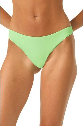 PQ Swim Ruched Hipster Bikini Bottoms in Matcha at Nordstrom, Size Medium