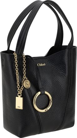 Chlo&eacute; Womens Spin Shoulder Bag Black Calf Leather Bos Taurus