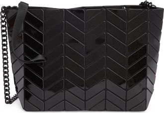 Patrizia Luca Chevron Convertible Clutch in Shiny Black at Nordstrom Rack