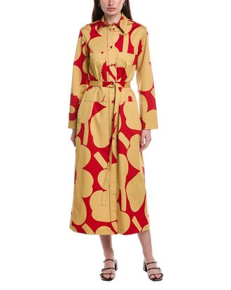Marimekko Molla Unikko Button Front Maxi Dress